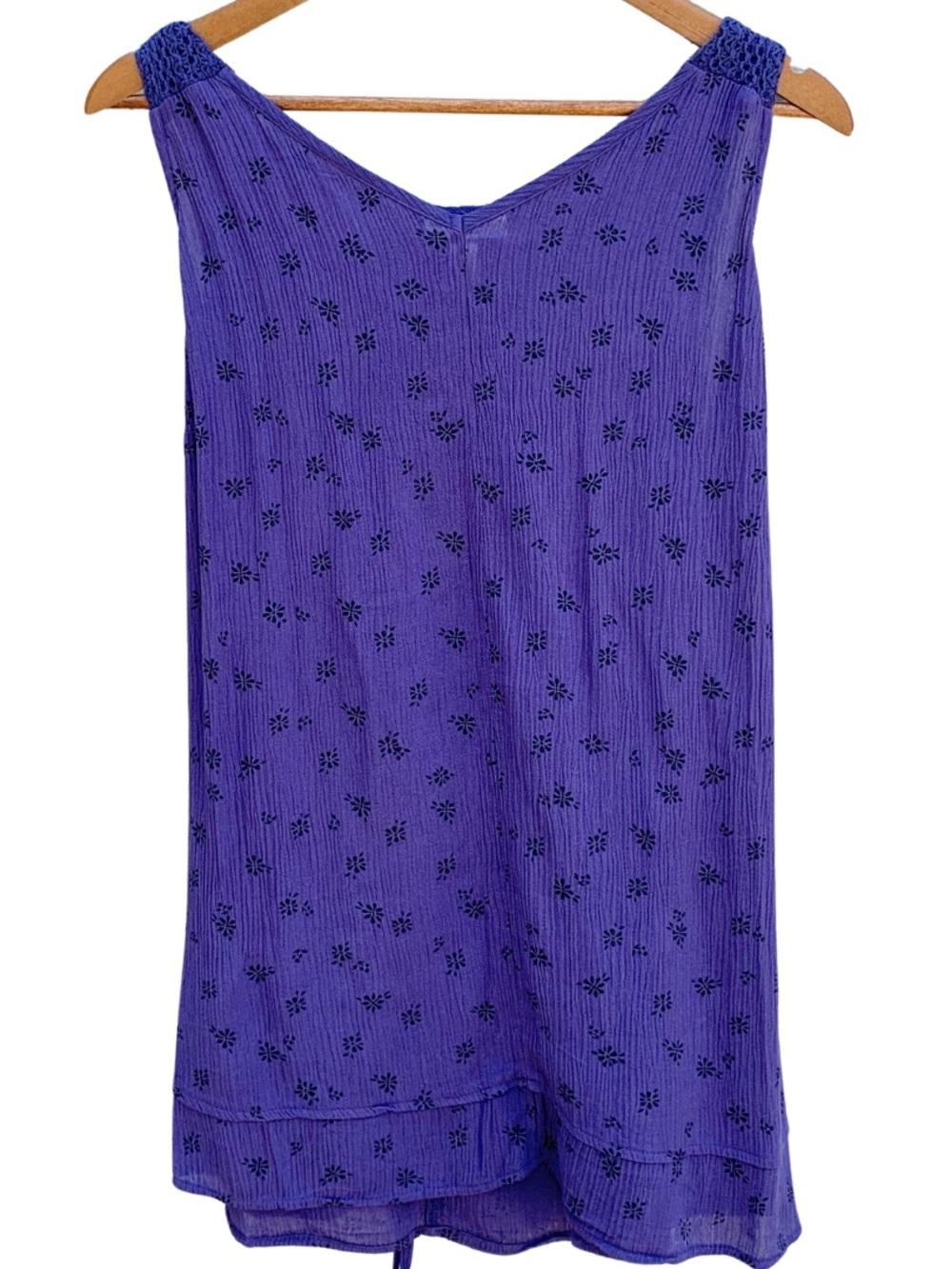 Liz Lange Maternity Purple Sleeveless Tie Back Blouse Women's Medium NWT